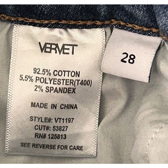 Vervet High-Rise Straight Leg Raw Hem Jeans Women's 28X27 - Picture 7 of 7